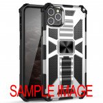 Wholesale Tuff Armor Hybrid Stand Case with Magnetic Plate for Motorola Moto E 2020 (Silver)